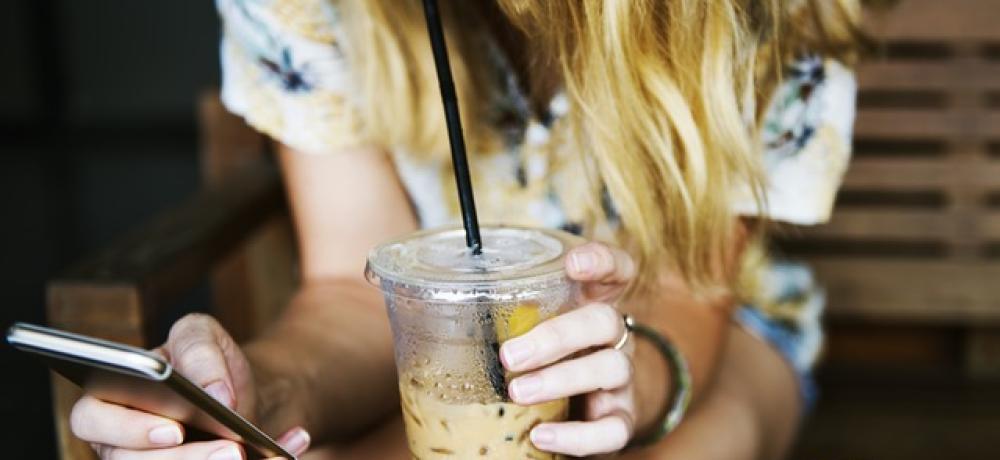 Girl drinking coffee