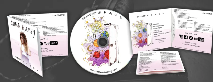 CDs In 4-Panel Wallet With Tube Pocket And Insert