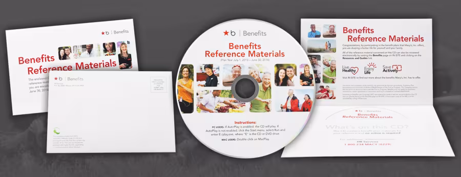 CDs In Horizontal 4 Panel Mailer