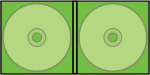 4 Panel Wallet - 2 Disc - Flush Cut - w/ Spine
